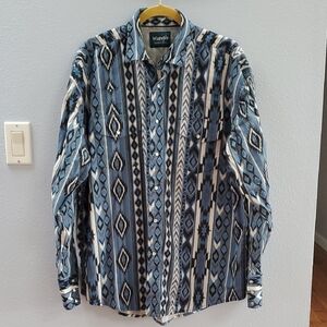Wrangler Checotah Print Pearl Snap Shirt